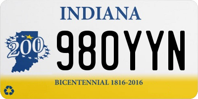 IN license plate 980YYN