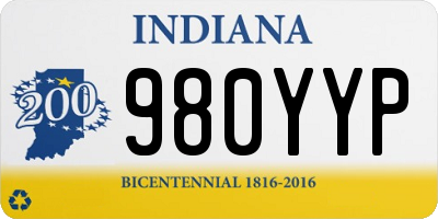 IN license plate 980YYP