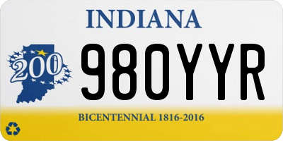 IN license plate 980YYR