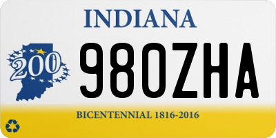 IN license plate 980ZHA