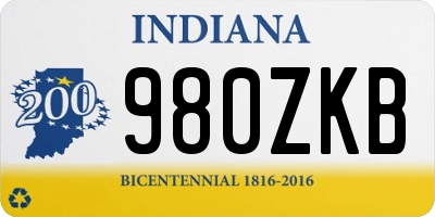 IN license plate 980ZKB