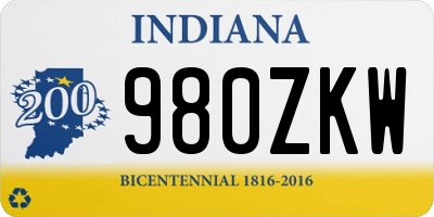 IN license plate 980ZKW