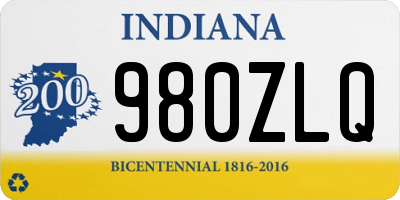 IN license plate 980ZLQ