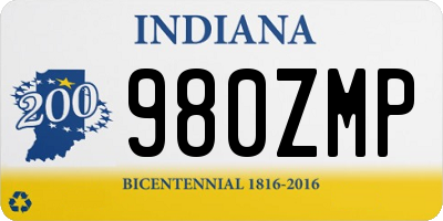 IN license plate 980ZMP