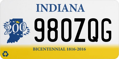 IN license plate 980ZQG