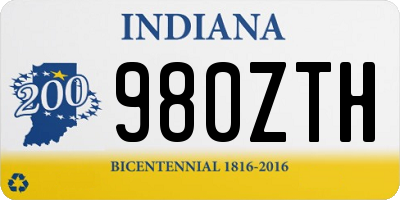 IN license plate 980ZTH