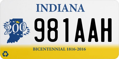 IN license plate 981AAH