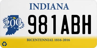 IN license plate 981ABH