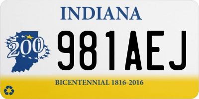 IN license plate 981AEJ