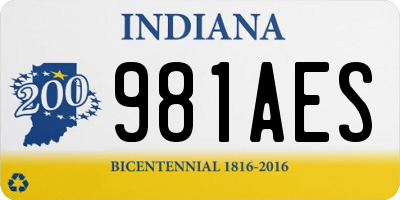 IN license plate 981AES