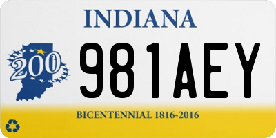IN license plate 981AEY