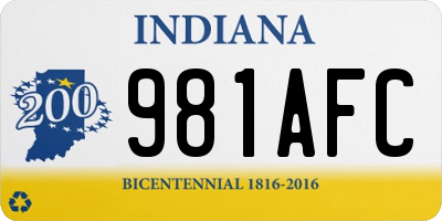 IN license plate 981AFC