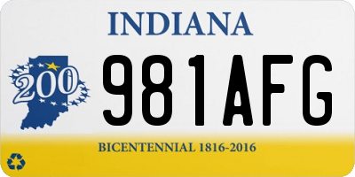 IN license plate 981AFG