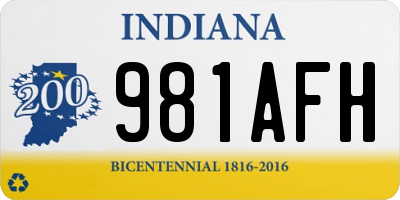 IN license plate 981AFH
