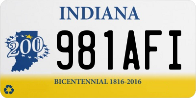IN license plate 981AFI