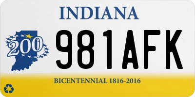 IN license plate 981AFK