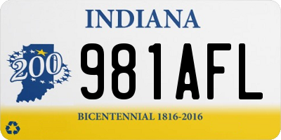 IN license plate 981AFL