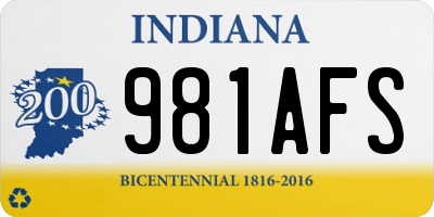 IN license plate 981AFS