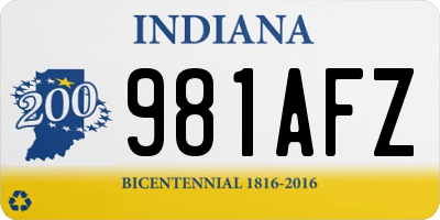 IN license plate 981AFZ