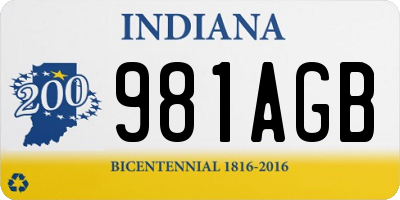 IN license plate 981AGB