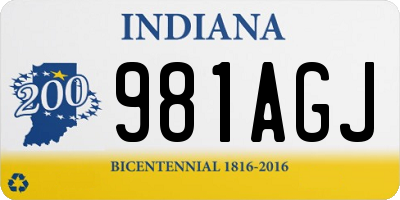 IN license plate 981AGJ