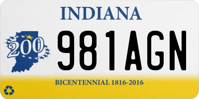 IN license plate 981AGN