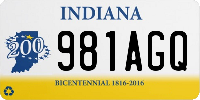 IN license plate 981AGQ