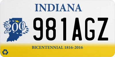 IN license plate 981AGZ