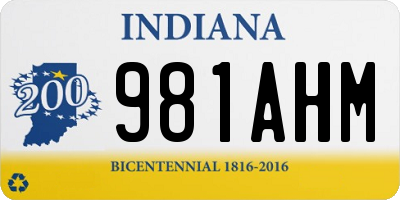 IN license plate 981AHM