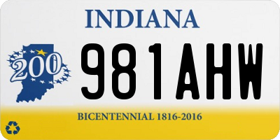 IN license plate 981AHW