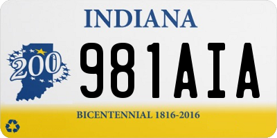 IN license plate 981AIA