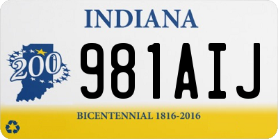 IN license plate 981AIJ