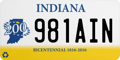 IN license plate 981AIN