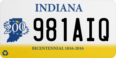IN license plate 981AIQ