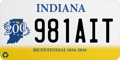 IN license plate 981AIT