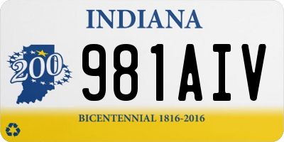 IN license plate 981AIV
