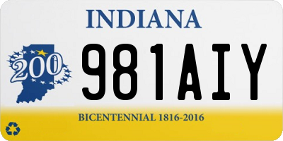 IN license plate 981AIY