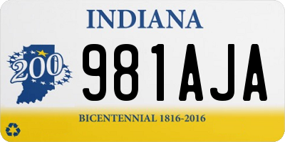 IN license plate 981AJA