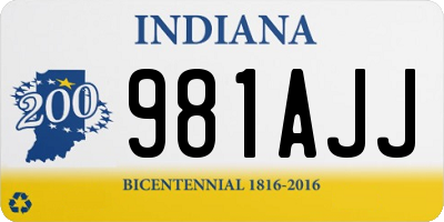 IN license plate 981AJJ