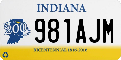 IN license plate 981AJM