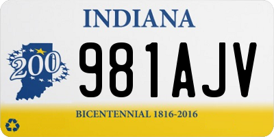 IN license plate 981AJV