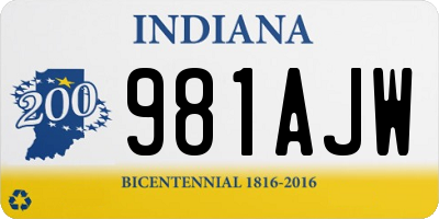 IN license plate 981AJW