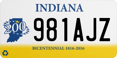 IN license plate 981AJZ