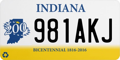 IN license plate 981AKJ