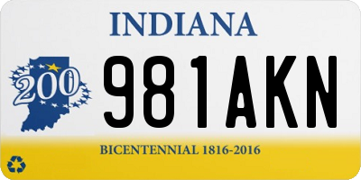 IN license plate 981AKN