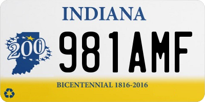 IN license plate 981AMF