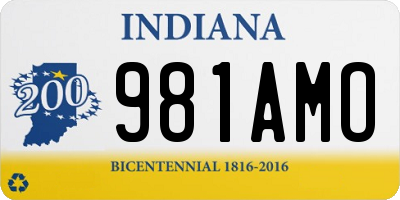 IN license plate 981AMO