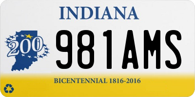 IN license plate 981AMS