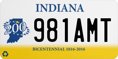 IN license plate 981AMT
