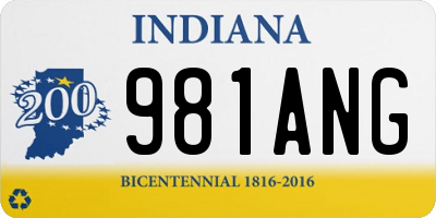 IN license plate 981ANG